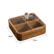 Wooden Four-Section Serving Platter with Acrylic Lid Small